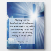 コロサイ2:14プラーク フォトプラーク (正面)