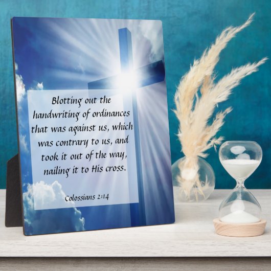 コロサイ2:14プラーク フォトプラーク (側面)