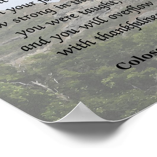 コロサイ2:7, Bible Verse ポスター (角)