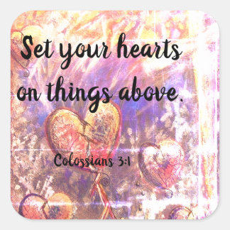 コロサイ3:1キリスト教の聖書の聖なる書物、 経典シール スクエアシール