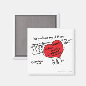 コロサイ3:12赤いハート磁石 マグネット (正面/裏面)