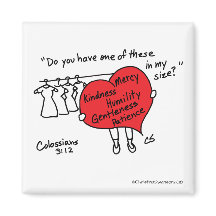 コロサイ3:12赤いハート磁石