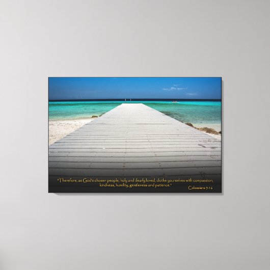 コロサイ3:12 Christian Bible Verse Canvas Art キャンバスプリント (正面)