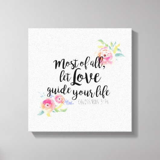 コロサイ3:14キャンバス印刷 キャンバスプリント (正面)