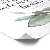 コロサイ3:15植物学リースの詩の芸術 ポスター (角)