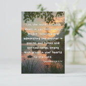 コロサイ3:16 KJVバイブル聖句Pic Flat Greeting カード (スタンド正面)