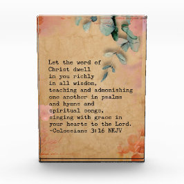 コロサイ3:16 NKJバイブル聖句イメージ フォトブロック