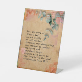 コロサイ3:16 NKJバイブル聖句イメージ 台座サイン