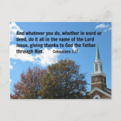 コロサイ3:17そして何をするにしても… ポストカード (正面)