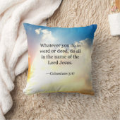 コロサイ3:17,キリスト教の聖書の聖なる書物、 経典, クッション (ブランケット)