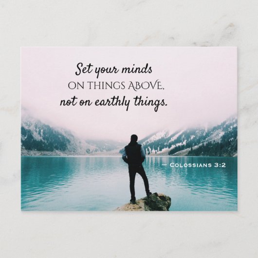 コロサイ3:2上の事に心を置きなさい ポストカード (正面)