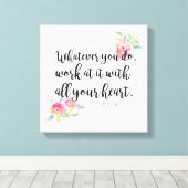 コロサイ3:23キャンバス印刷 キャンバスプリント (インサイチュ (ウッドフロア))