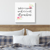 コロサイ3:23キャンバス印刷 キャンバスプリント (インサイチュ (寝室))