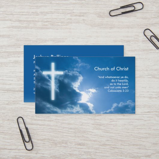 コロサイ3;23 |青 名刺 (正面/裏面インサイチュ)