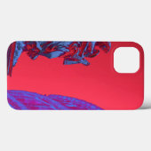 コロシアムと彫像の赤い青いデジタルアート Case-Mate iPhoneケース (裏面 (横))