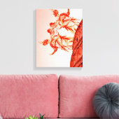 コロシアムのデジタルアートと彫像/彫刻 キャンバスプリント (インサイチュ (リビング))