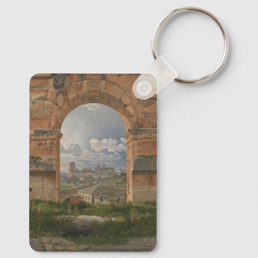 コロシアムの3つのアーチを貫く景色 キーホルダー (裏面)