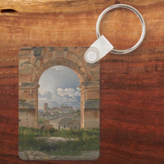 コロシアムの3つのアーチを貫く景色 キーホルダー (裏面)