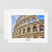 コロシアムローマ、イタリアウォーター絵画カラー ポストカード (正面/裏面)