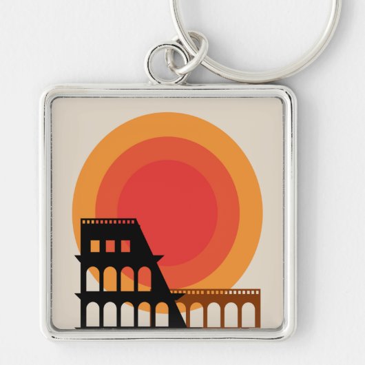 コロシアム未編集ヴィンテージ写真旧美学Bu キーホルダー (正面)