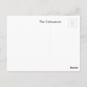 コロシアム。イタリア，ローマ ポストカード (裏面)