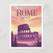 コロセウムローマイタリアヴィンテージ有名トラベルプレイス ポストカード (正面)
