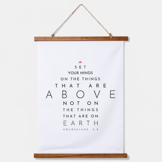 コロッサイ人への手紙第3章2節 吊り下げ型タペストリー (正面)