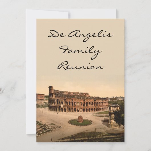 コロッセウムとメタスーダン(イタリア、ローマ) 招待状 (正面)