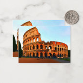 コロッセウムイタリアローマの水彩画 ノートカード (正面/裏面インサイチュ)