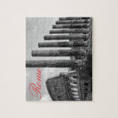 コロッセウムロイタリアンマトラベルフォトブラック&ホワイト ジグソーパズル (縦)