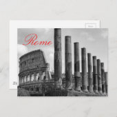 コロッセウムロイタリアンマトラベルフォトブラック&ホワイト ポストカード (正面/裏面)