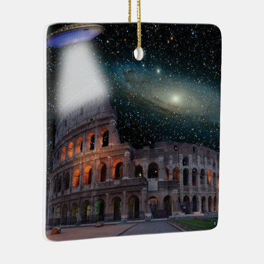 コロッセウムローマイタリアミーツ宇宙とUFO セラミックオーナメント (右)