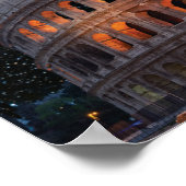 コロッセウムローマイタリアミーツ宇宙とUFO ポスター (角)