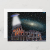 コロッセウムローマイタリアミーツ宇宙とUFO ポストカード (正面/裏面)