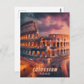 コロッセウムローマイタリアヴィンテージトラベル ポストカード (正面/裏面)