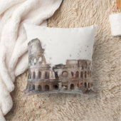 コロッセウムローマヴィンテージアート枕 クッション (ブランケット)