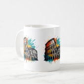 コロッセウム通りアートロカラフルーマランドマーク コーヒーマグカップ (正面左)