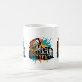 コロッセウム通りアートロカラフルーマランドマーク コーヒーマグカップ (中央)