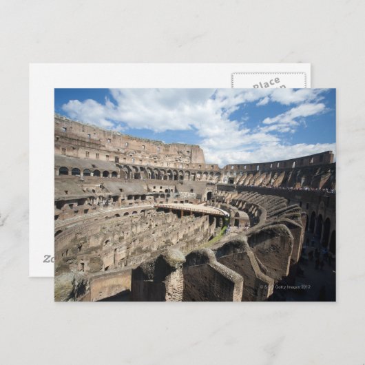 コロッセオはイタリアのローマに位置している。その ポストカード (正面/裏面)