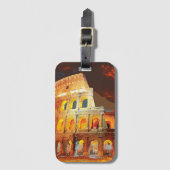 コロッセオ イタリア ローマ 旅行 アート ヴィンテージ ラゲッジタグ (正面縦)