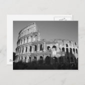 コロッセシウム白黒 ポストカード (正面/裏面)