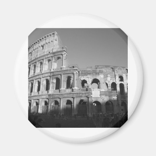 コロッセシウム白黒 マグネット (正面)