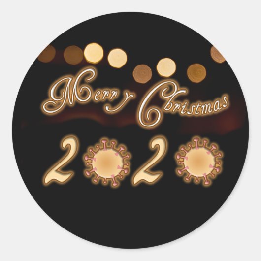 コロナの時代のメリークリスマス2020! ラウンドシール (正面)