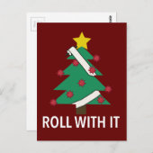 コロナウおもしろいイルスクリスマスツリー ポストカード (正面/裏面)