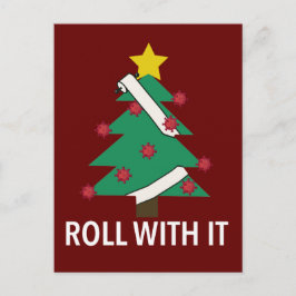 コロナウおもしろいイルスクリスマスツリー ポストカード