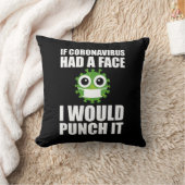 コロナウもしイルスに顔が入った クッション (ブランケット)