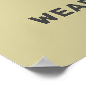 コロナウイルスお願い衣服顔マスク顔カバー ポスター (角)