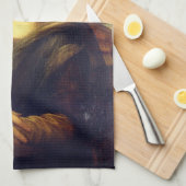 コロナウイルスによるモナリザ キッチンタオル (四つ折り)