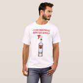 コロナウイルスのどスプレー Tシャツ (正面フル)