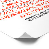 コロナウイルスのポスターリマインダーフライヤーのサイン ポスター (角)